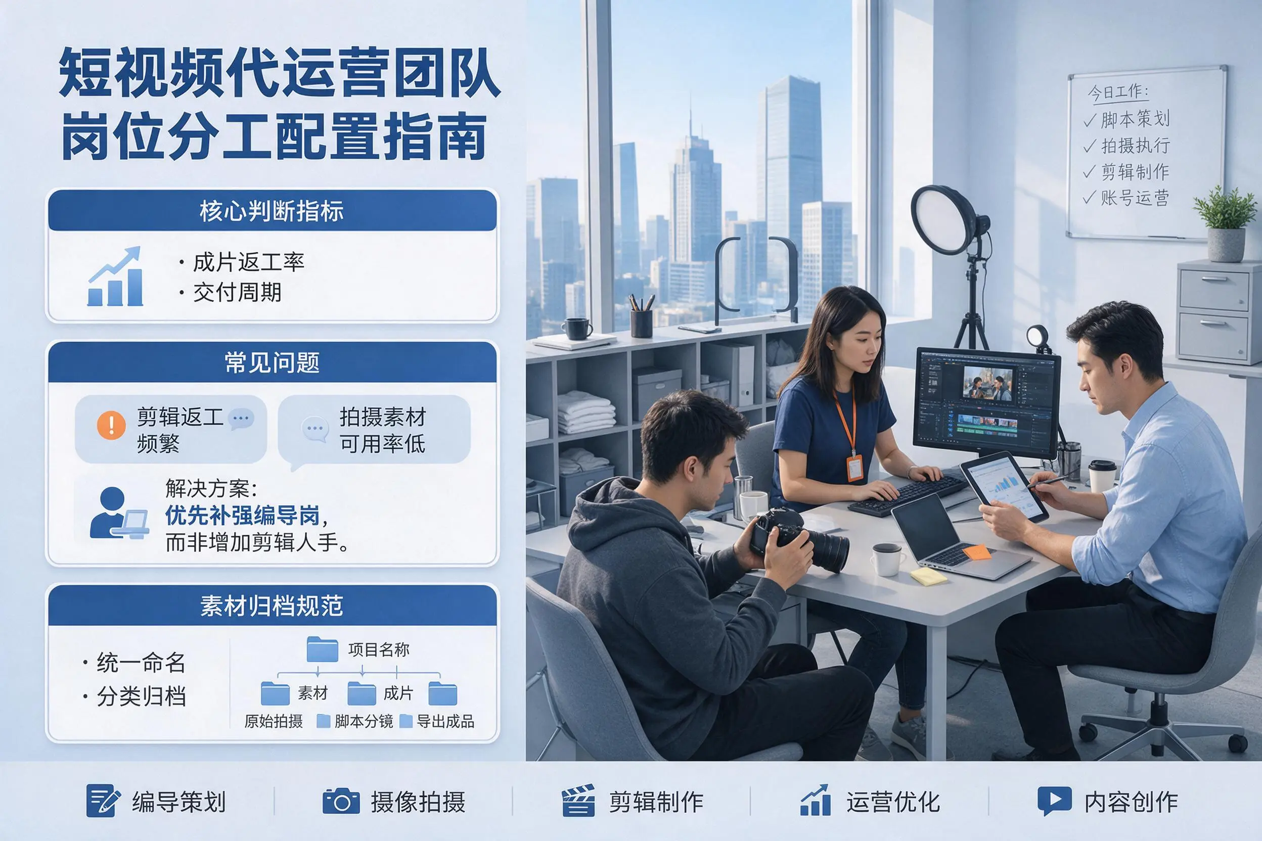 短视频代运营团队如何配置?德宏企业岗位分工科普说明