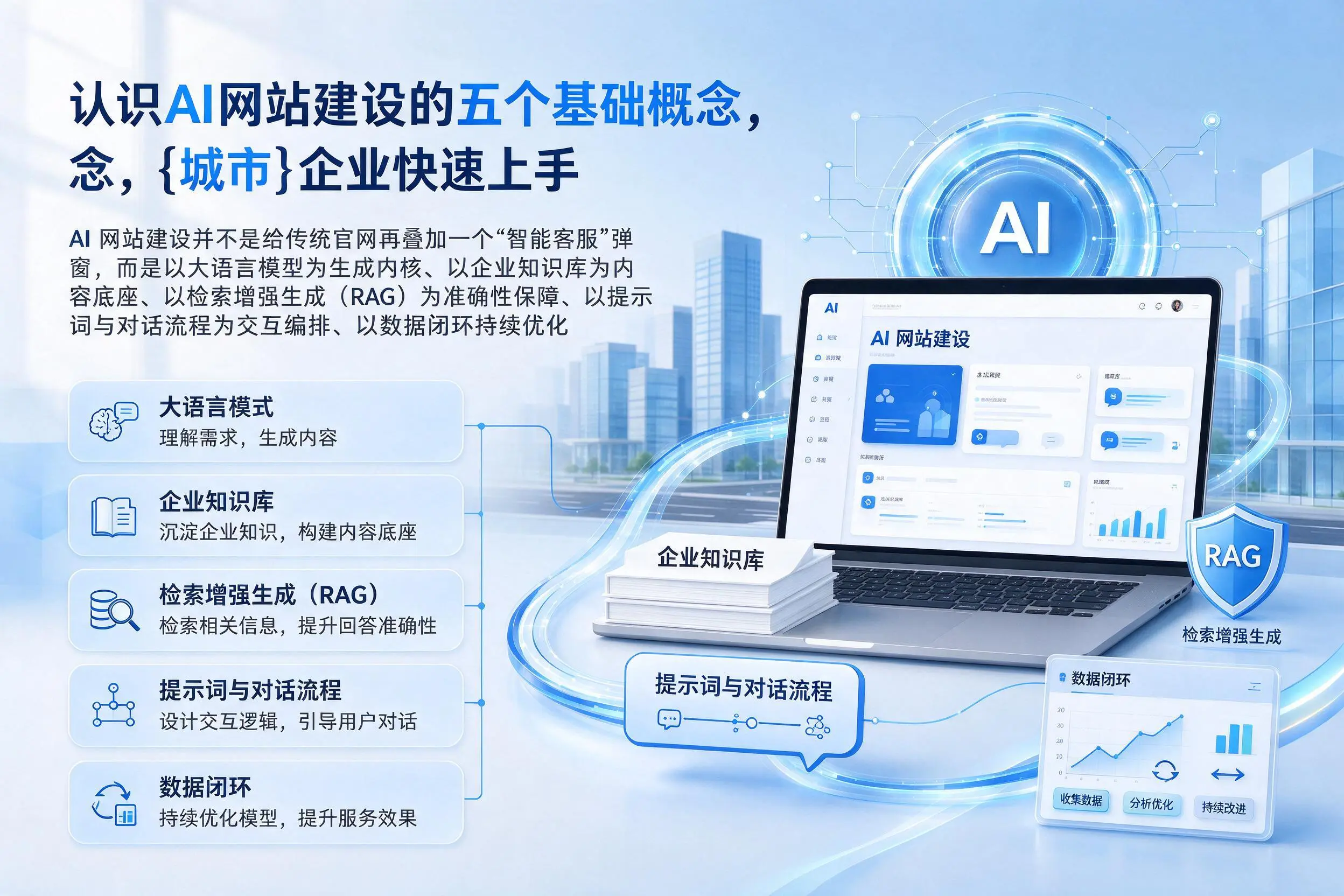 认识AI网站建设的五个基础概念，德宏企业快速上手