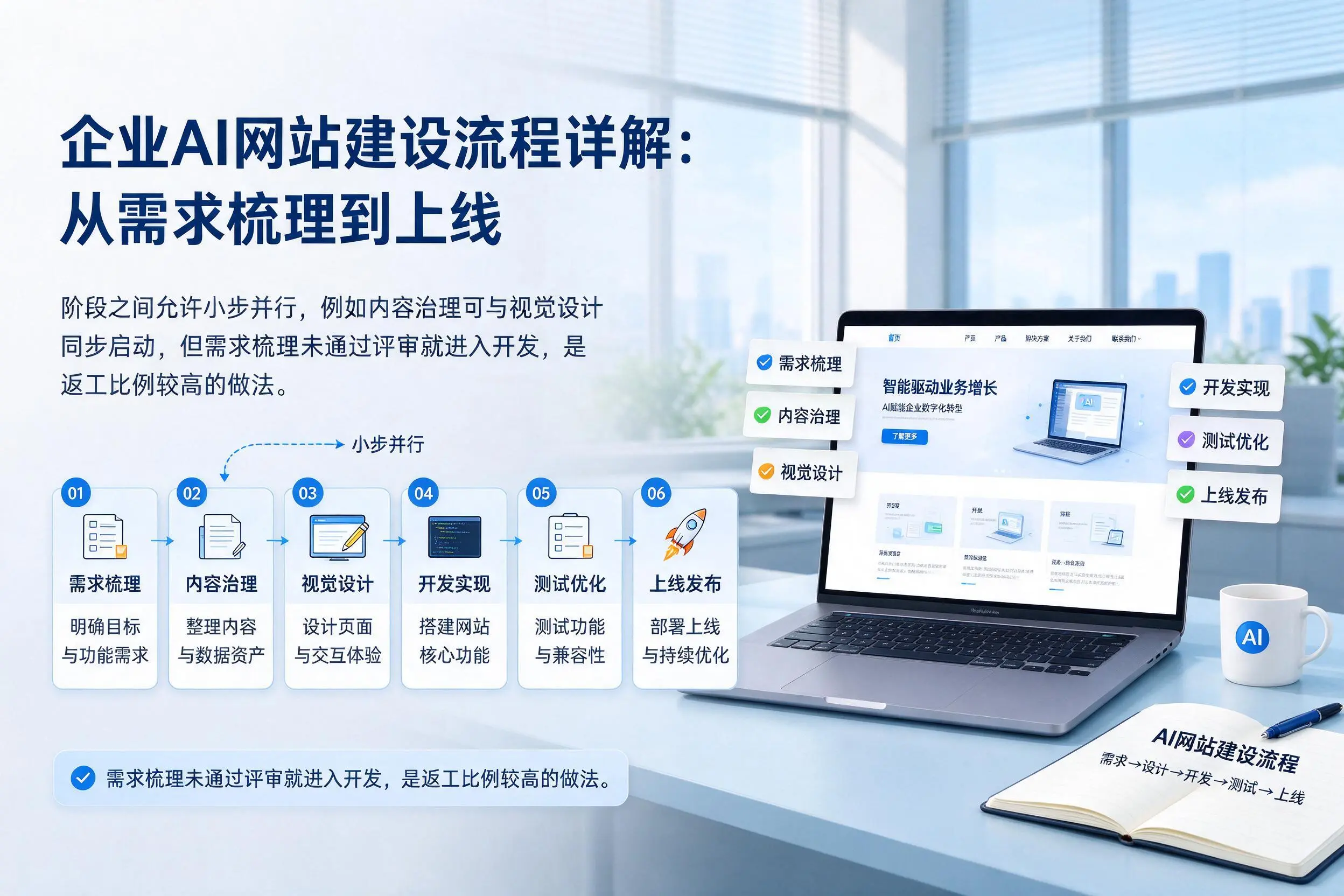 德宏企业AI网站建设流程详解:从需求梳理到上线