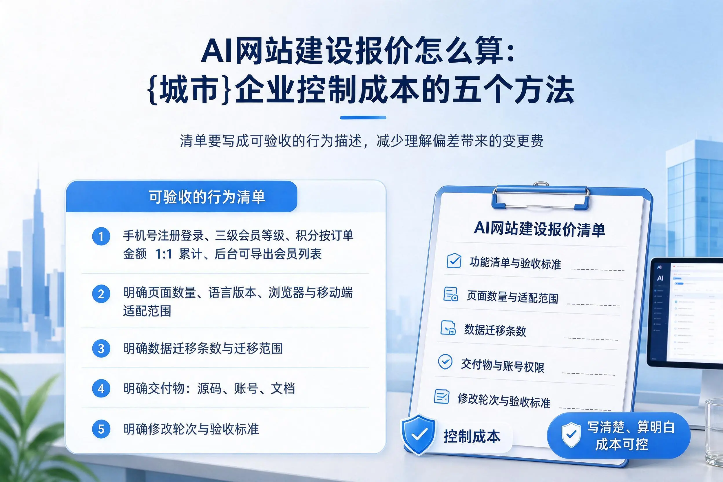 AI网站建设报价怎么算：德宏企业控制成本的五个方法